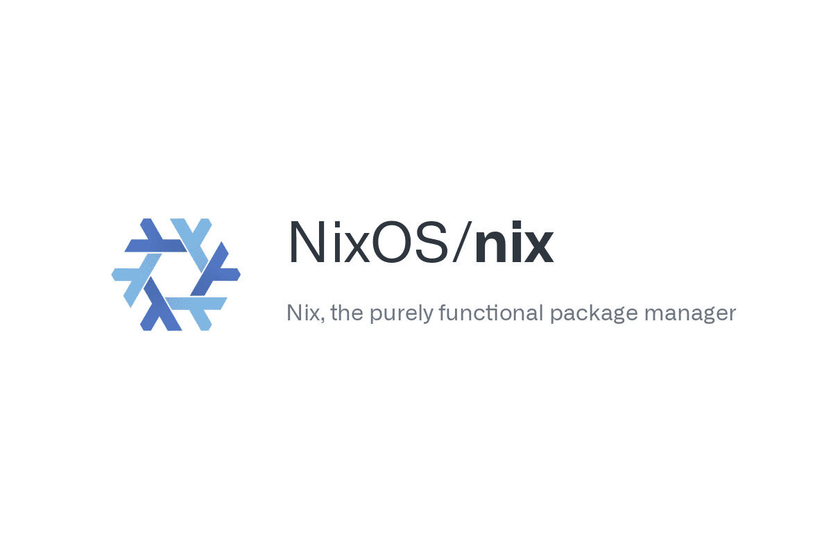 Nix snowflake logo and deterministic build graphic