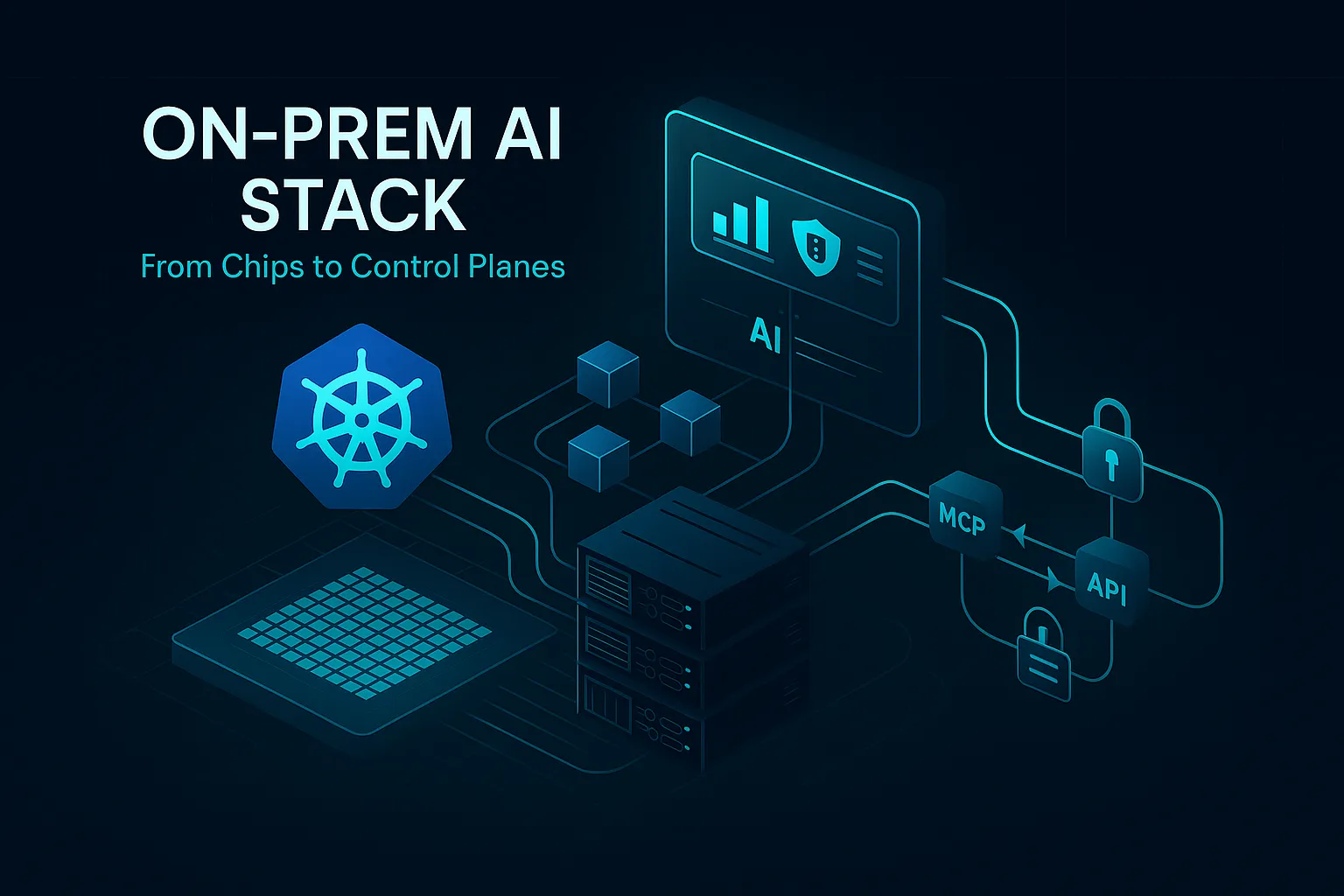 On-prem AI and regulated data workflow visual